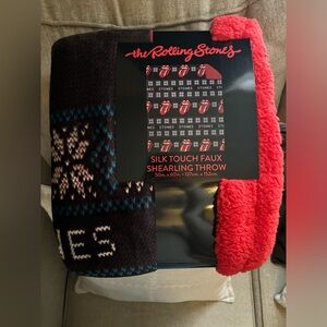 The Rolling Stones Black and Red Silk Touch Throw